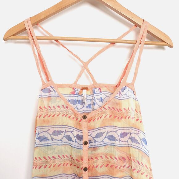 Free People Boho Cami Button-up A-line tank top XS - Picture 2 of 6